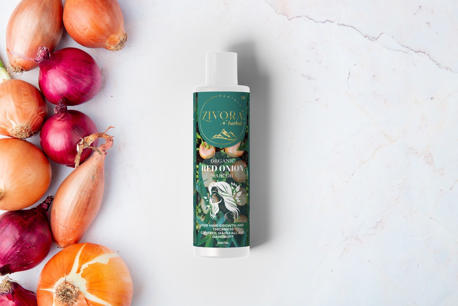 Ayurvedic Red Onion Hair Oil – Natural Care for Stronger, Fuller Hair
